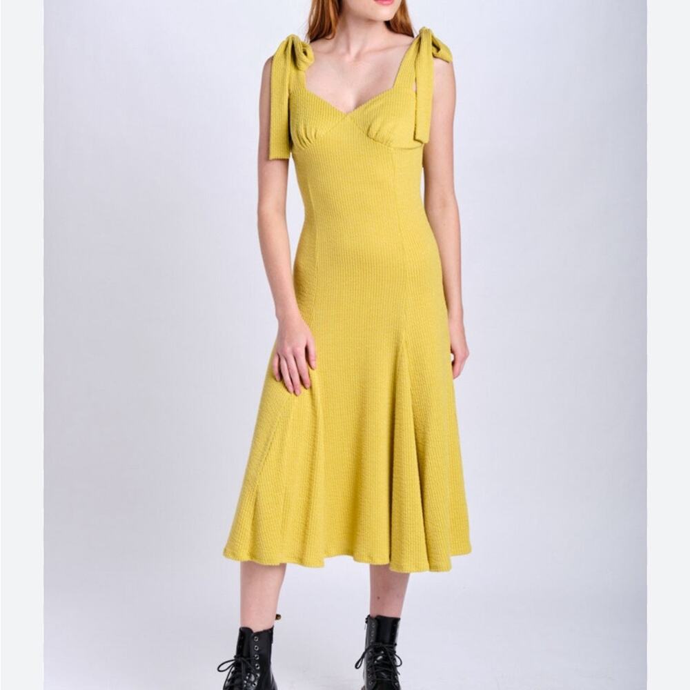 NEW EN SAISON Midi Dress With Godets size large - Picture 7 of 10